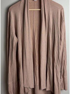 Athleta Pranayama Wrap Open Front Cardigan Dusty Rose Mauve Size Large Women’s
